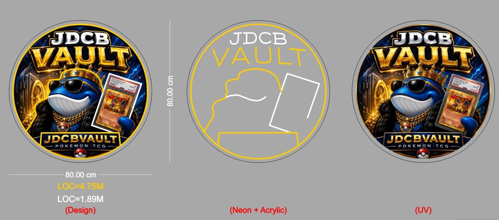 Custom Sign: JDCB VAULT