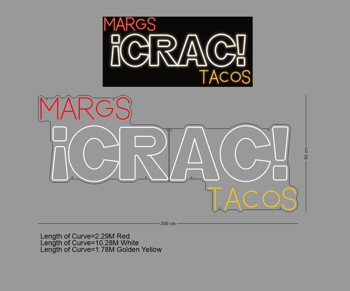 Custom Sign: MARGS ICRAC! TACOS
