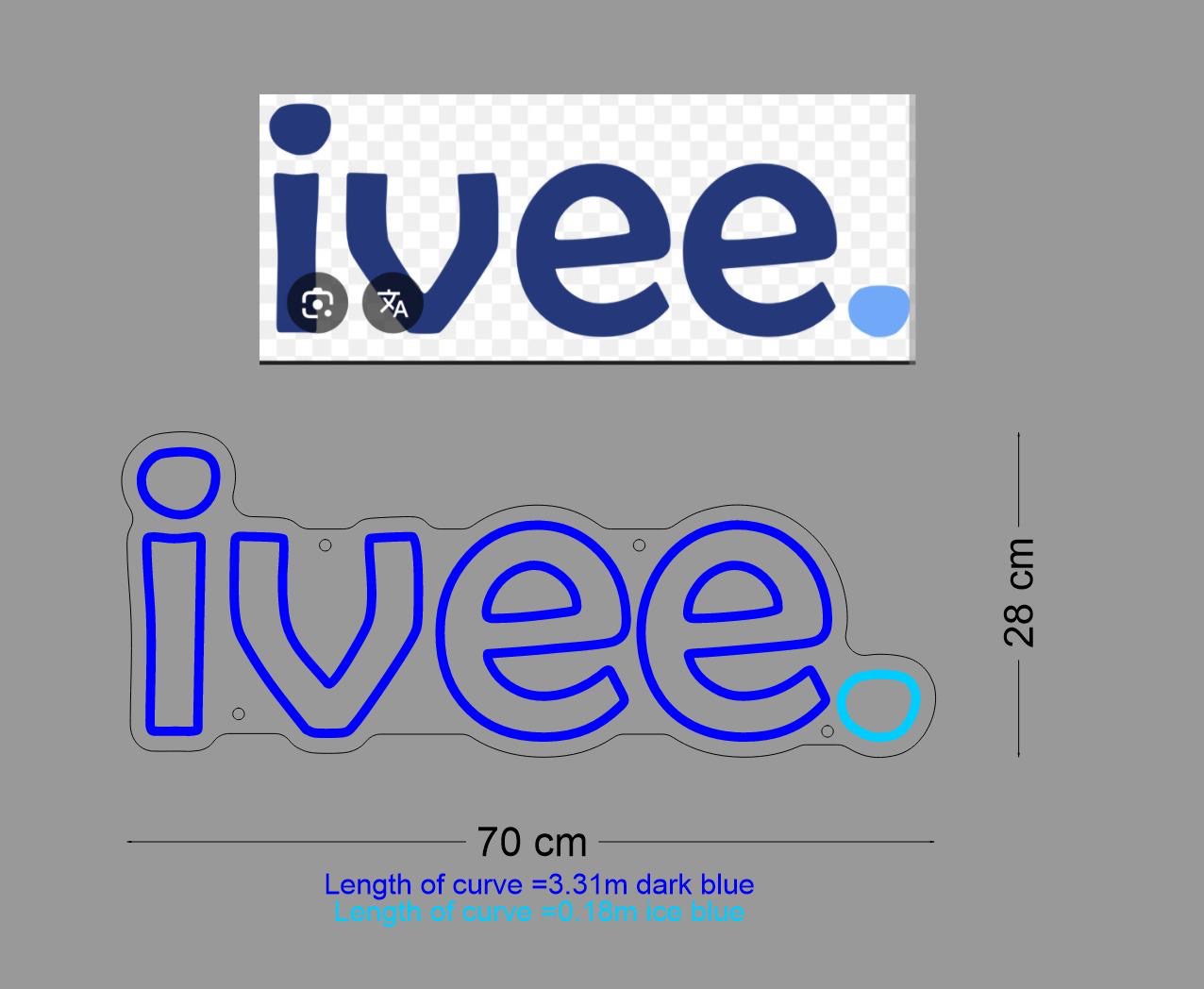Custom Sign: ivee.