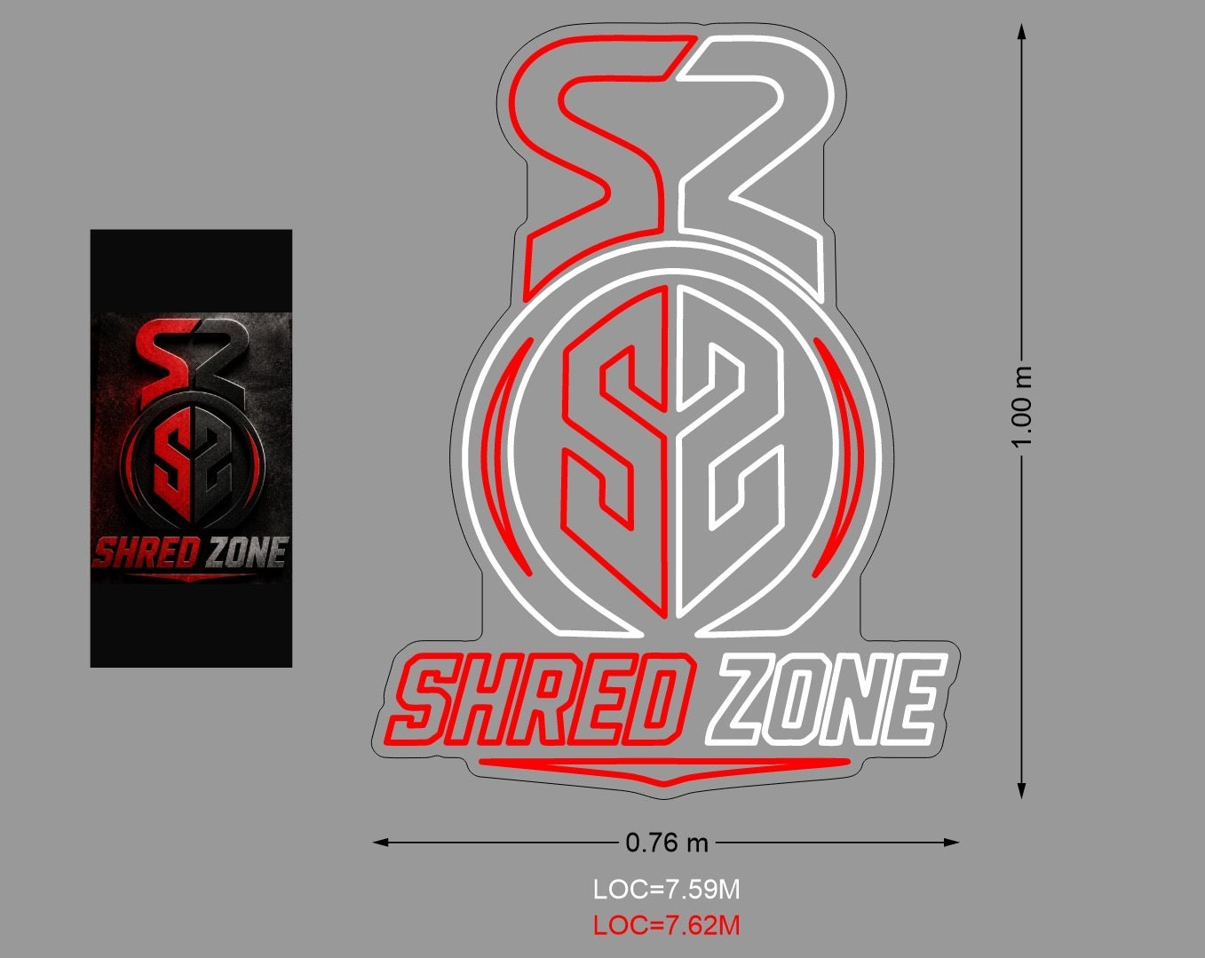 Custom Sign: SHRED ZONE