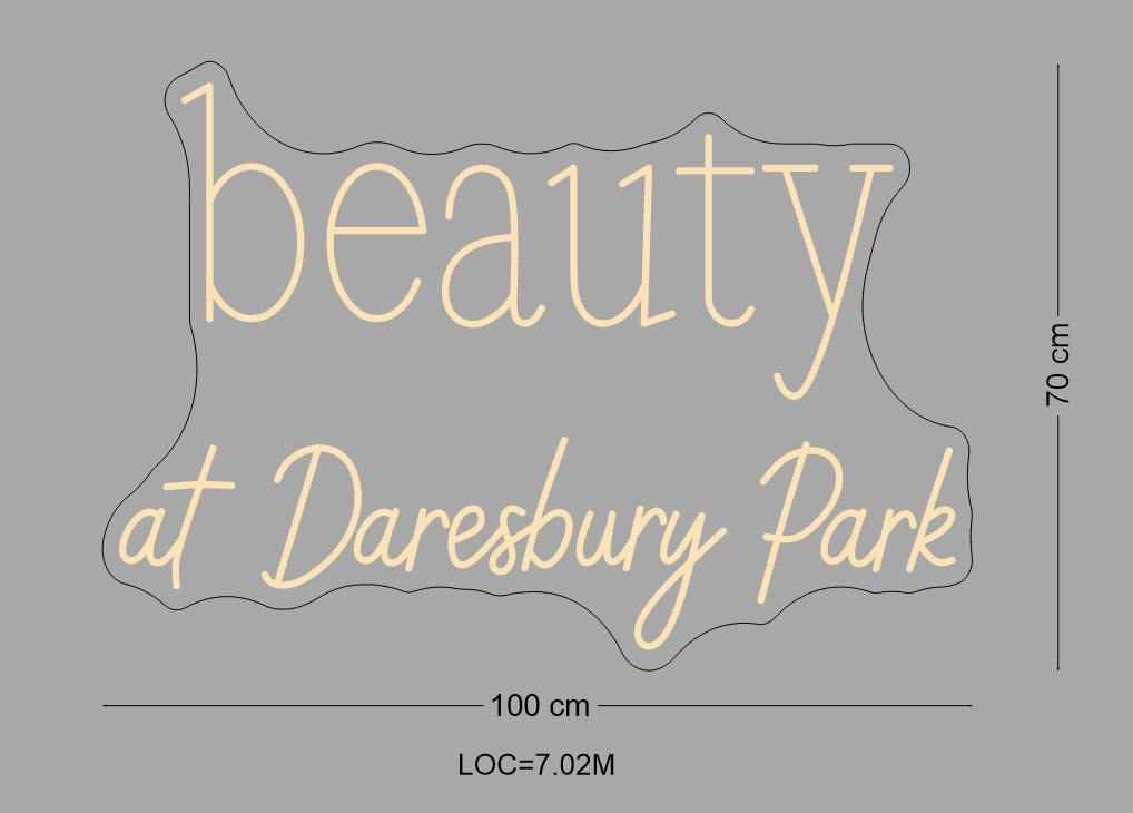 Custom Sign: beauty at Daresbury Park