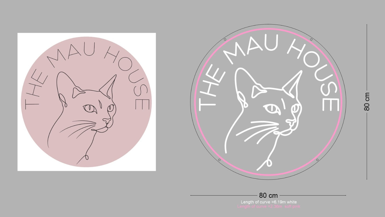 Custom Sign: THE MAU HOUSE