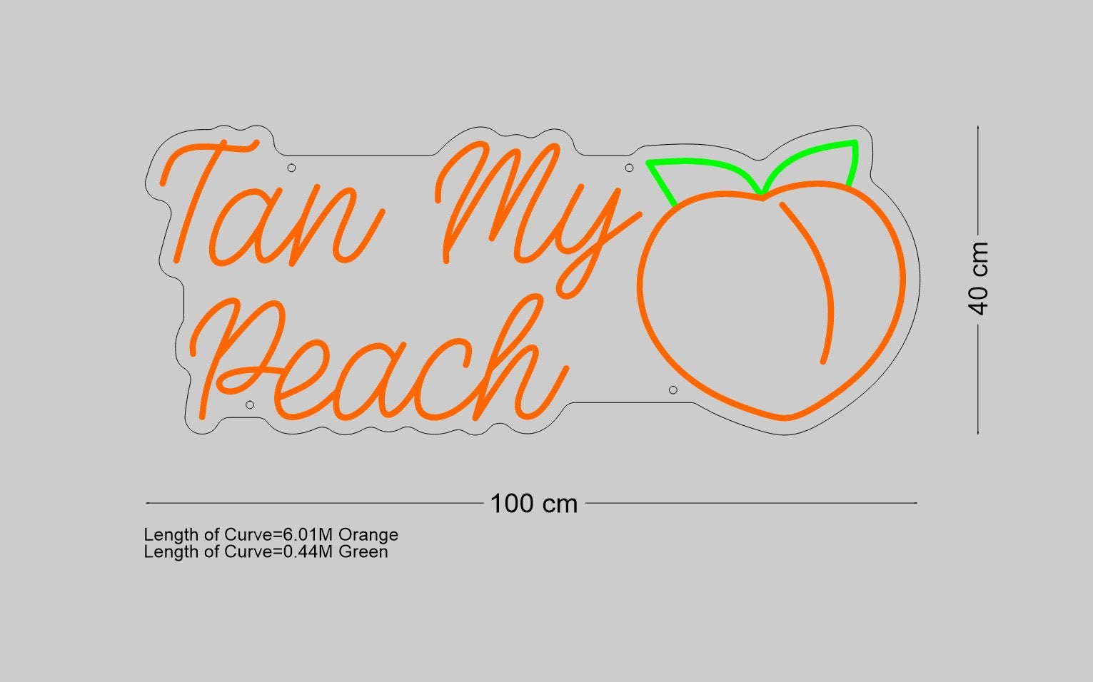 Custom Sign: Tan My Peach