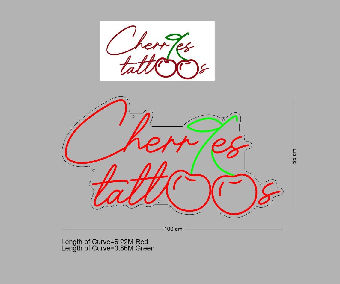 Custom Sign: Cherries tattoos