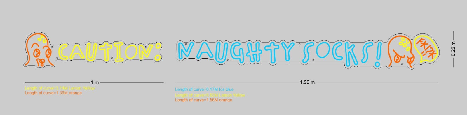 Custom Sign: CAUTION: NAUGHTY SOCKS