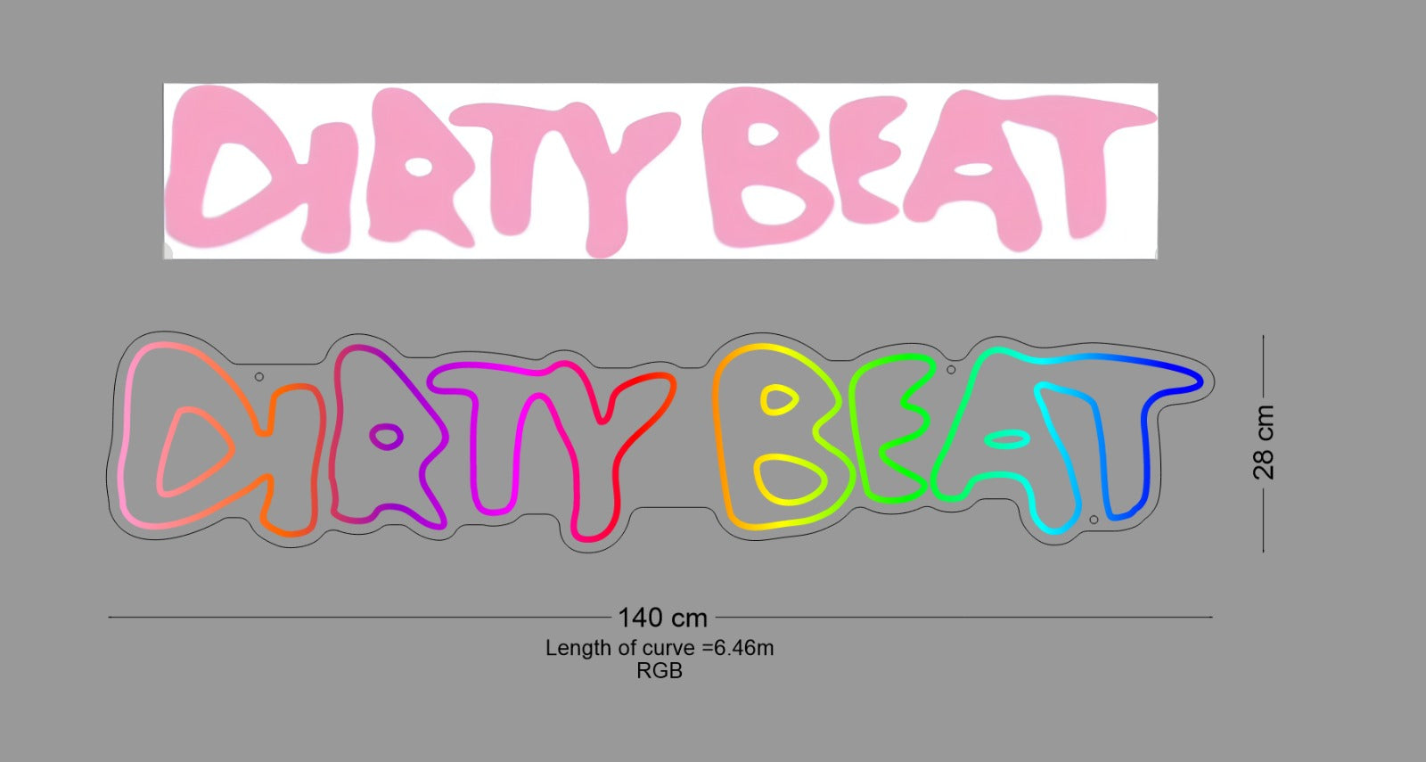 Custom Sign: DIRTY BEAT