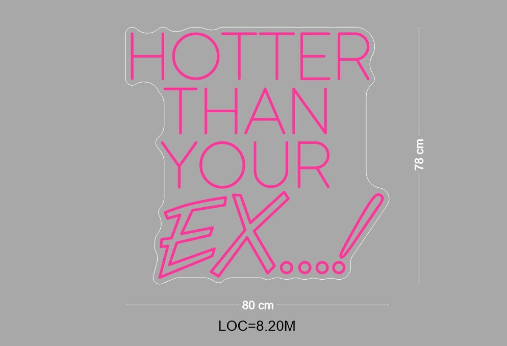 Custom Sign: HOTTER THAN YOUR EX…!
