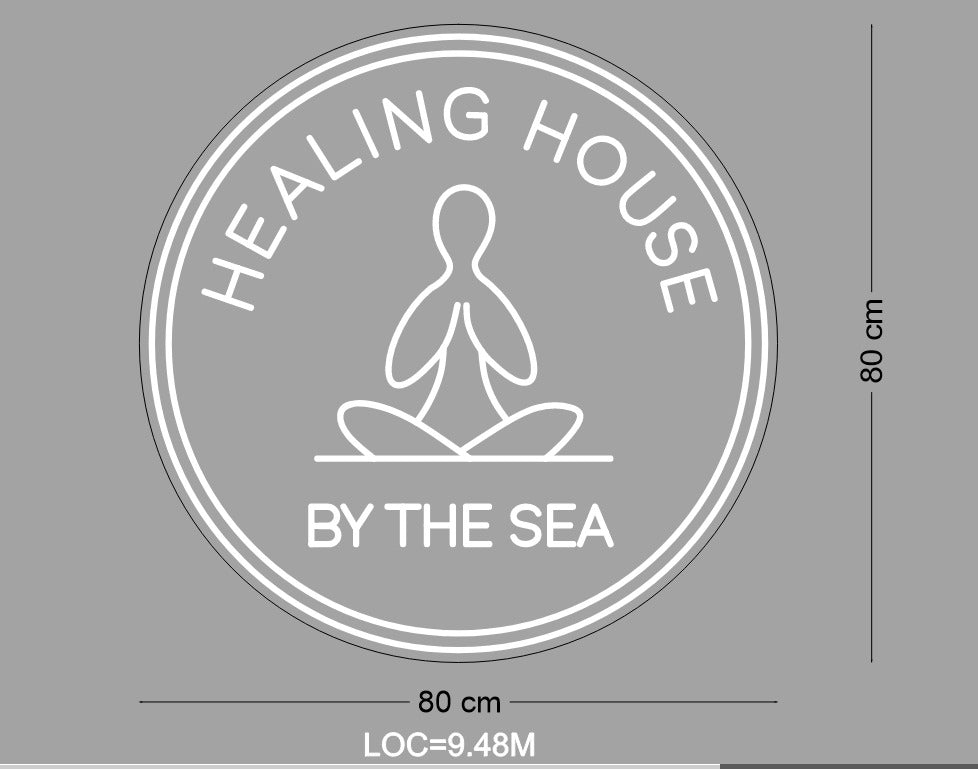 Custom Sign: Healing House BY THE SEA