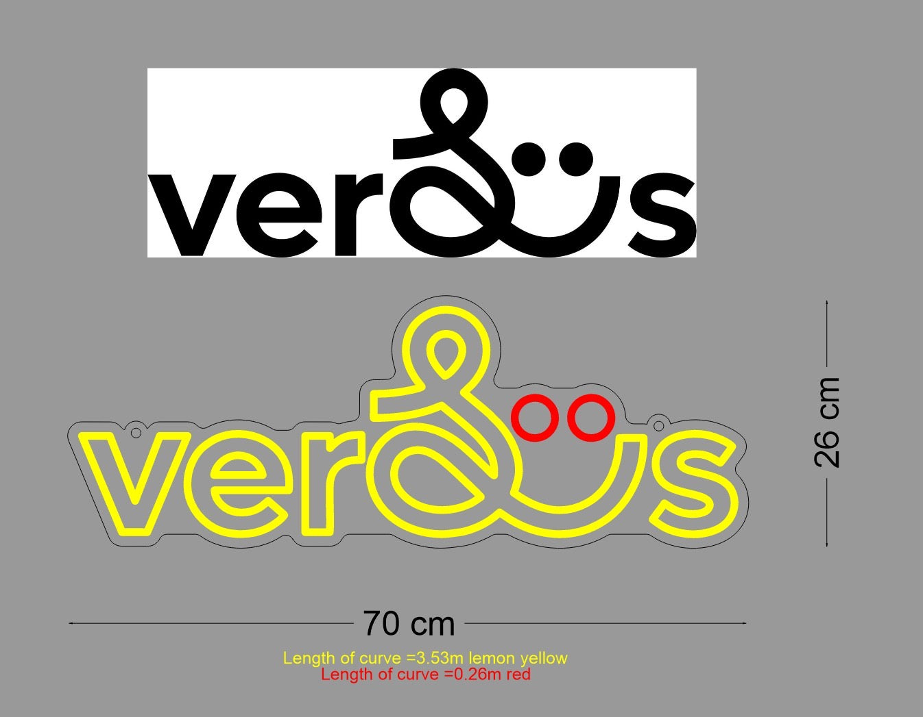 Custom Sign: versus