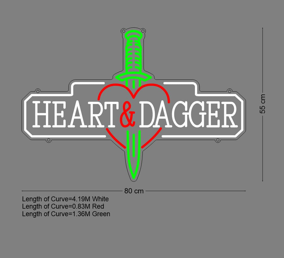 Custom Sign: HEART & DAGGER
