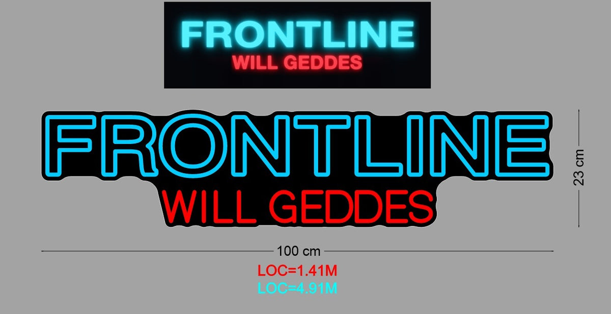 Custom Neon Sign Frontline