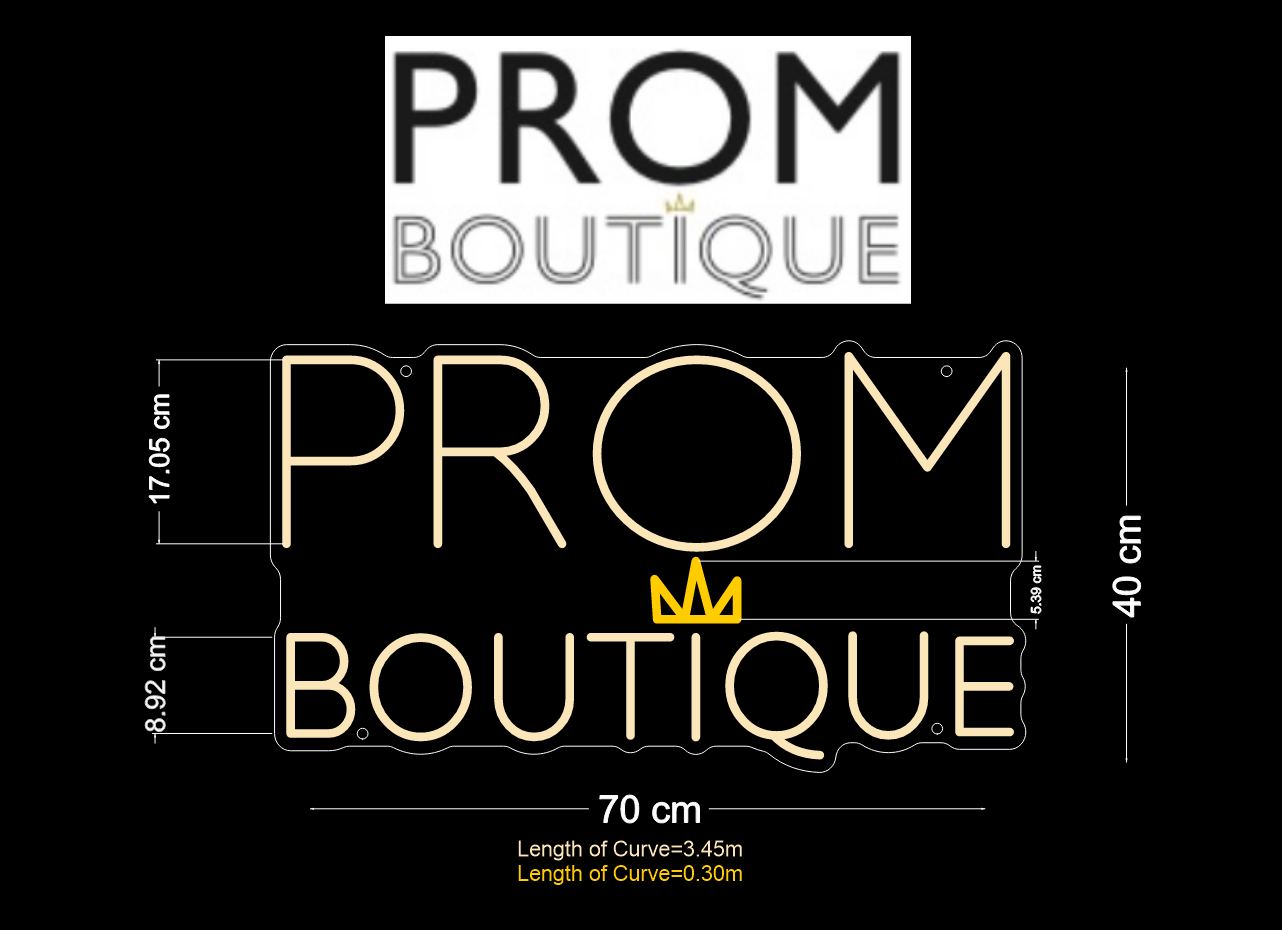 Custom Neon: PROM BOUTIQUE