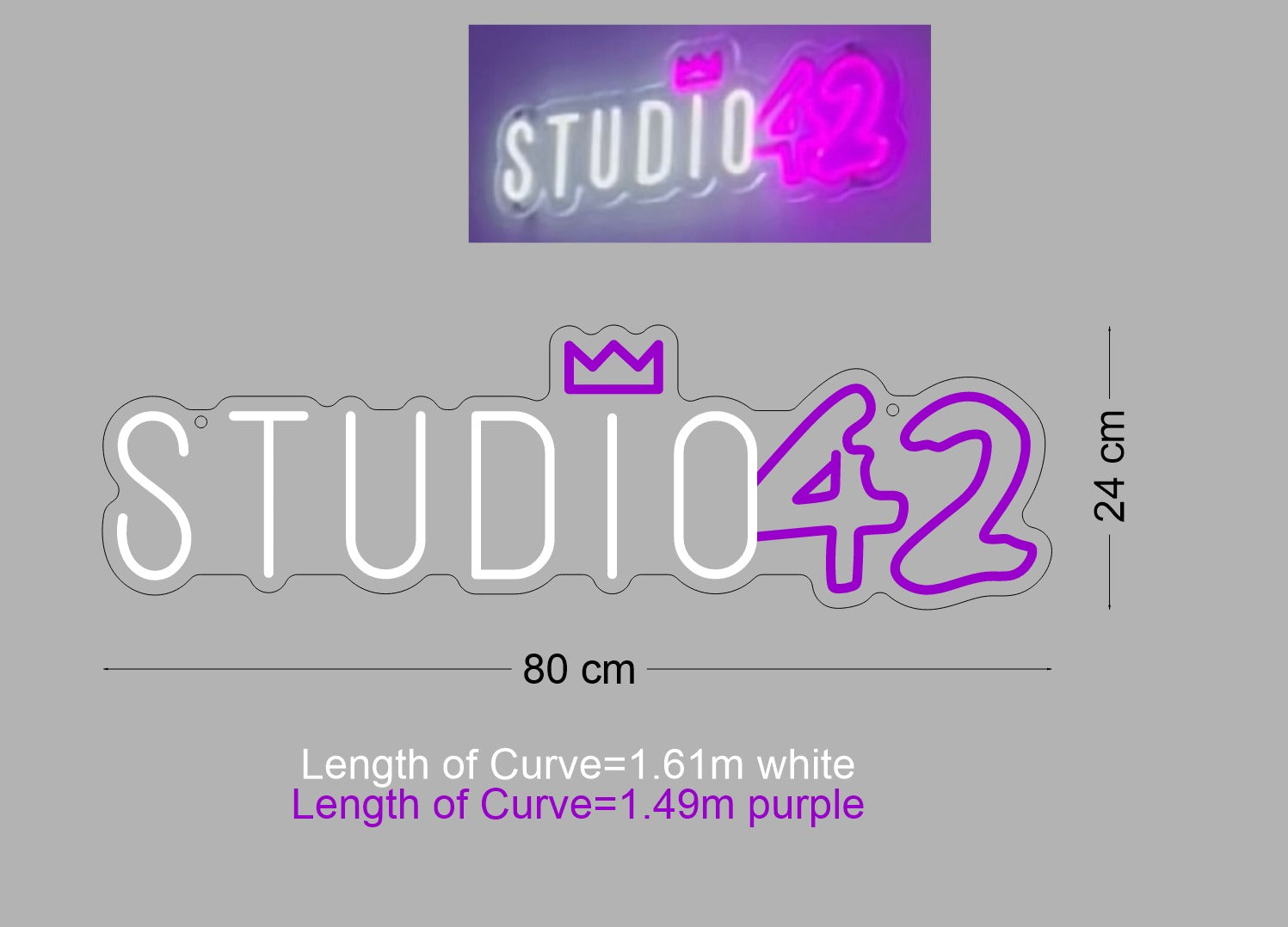 Custom Sign: STUDIO 42