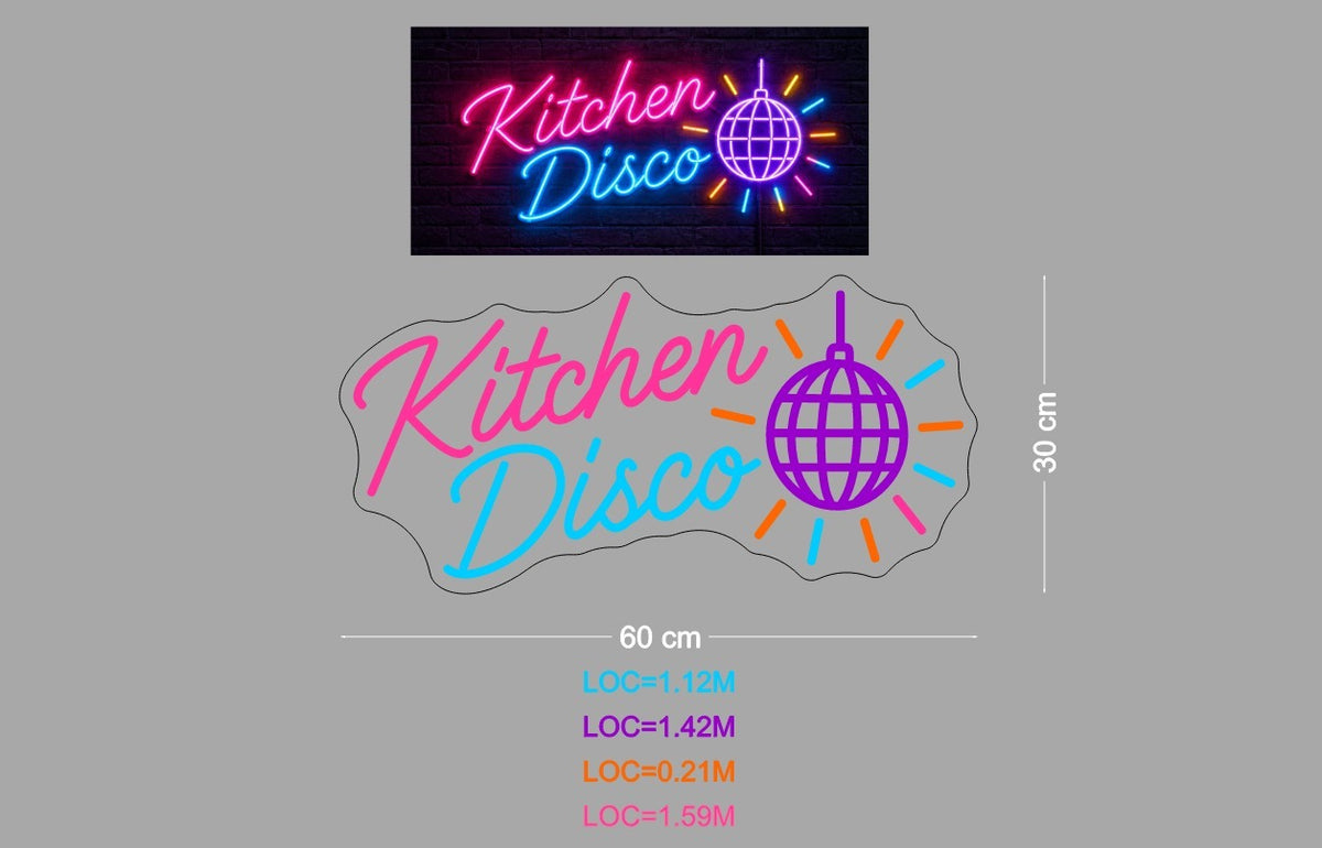 Custom Neon Sign For Kitchen Disco