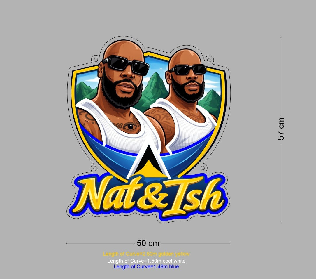 Custom Neon Sign For Nat & Ish