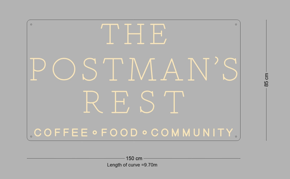 Custom Neon Sign The Postman's Rest
