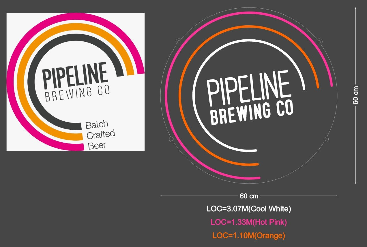 Custom Sign: PIPELINE BREWING CO