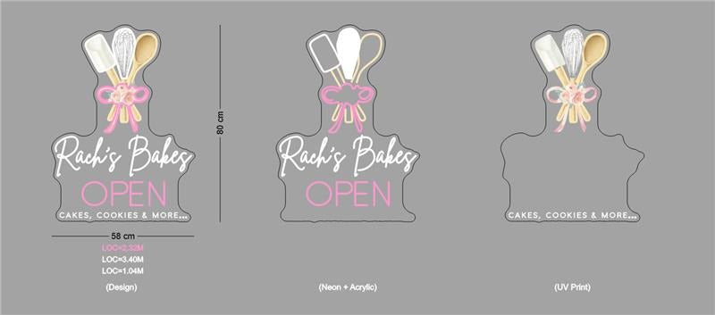 Custom Neon Sign Rachi's Bakes