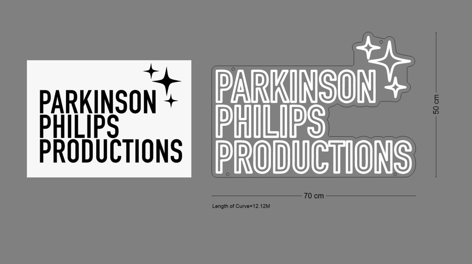 Custom Sign: Parkinson Philips Productions
