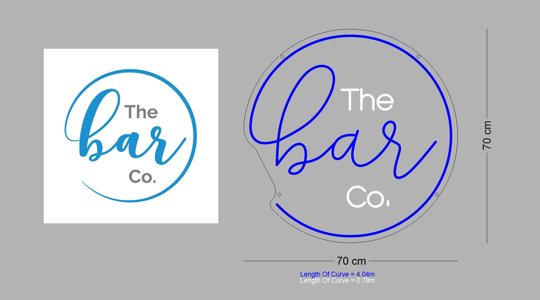 Custom Neon: The bar Co.