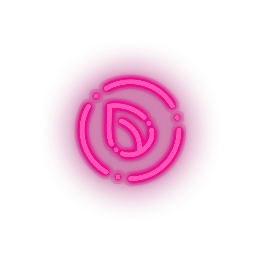 pink 250_peer_coin_coin_crypto_crypto_currency led neon factory