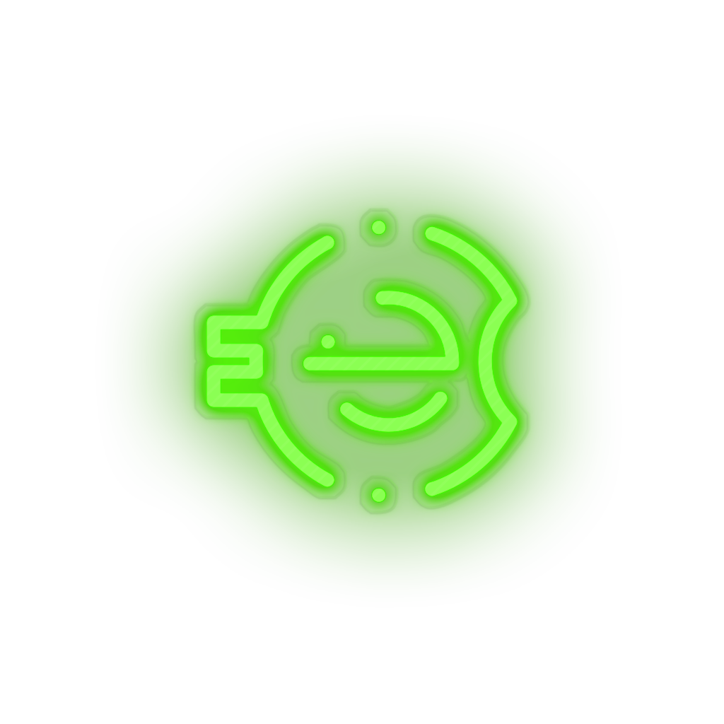 green 262_e_coin_coin_crypto_crypto_currency led neon factory
