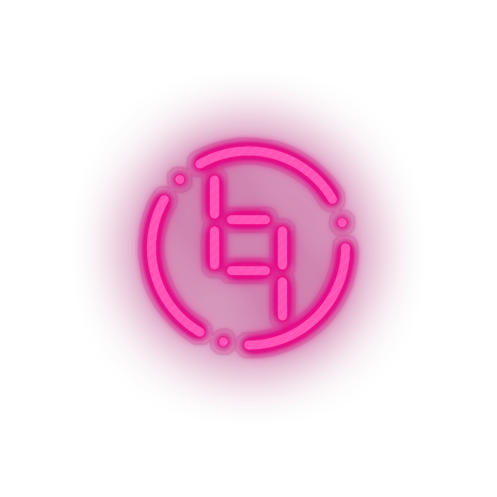 pink 263_ybcoin_coin_crypto_crypto_currency led neon factory