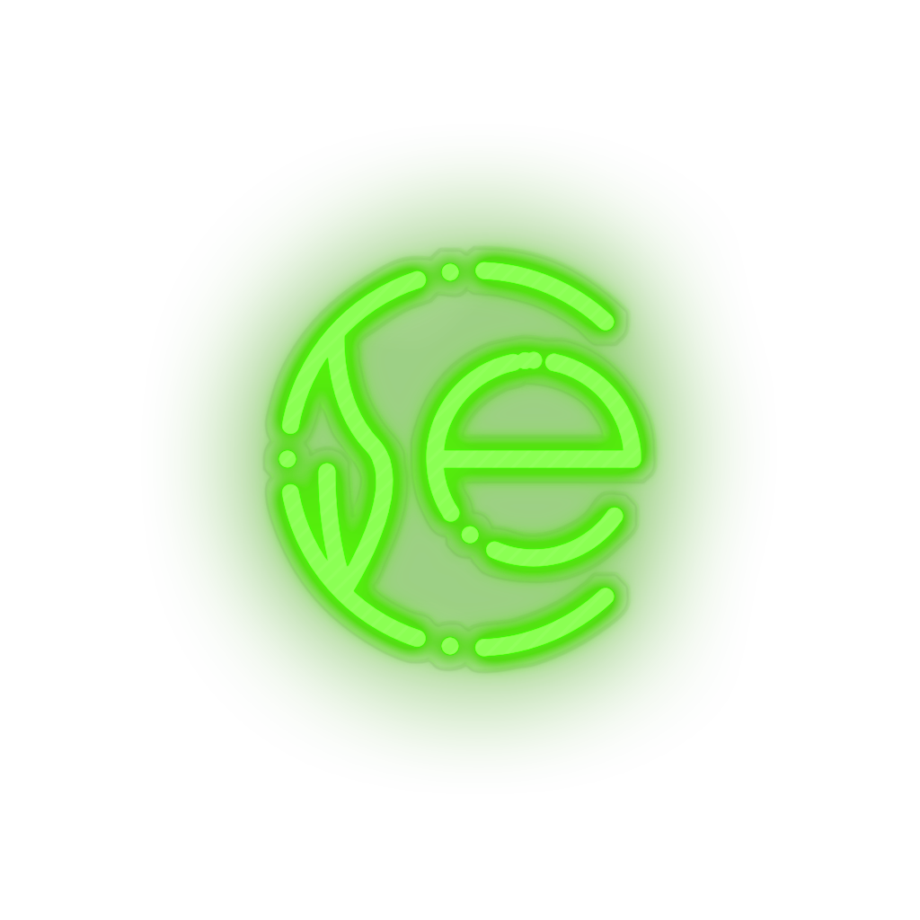 green 269_earth_coin_coin_crypto_crypto_currency led neon factory