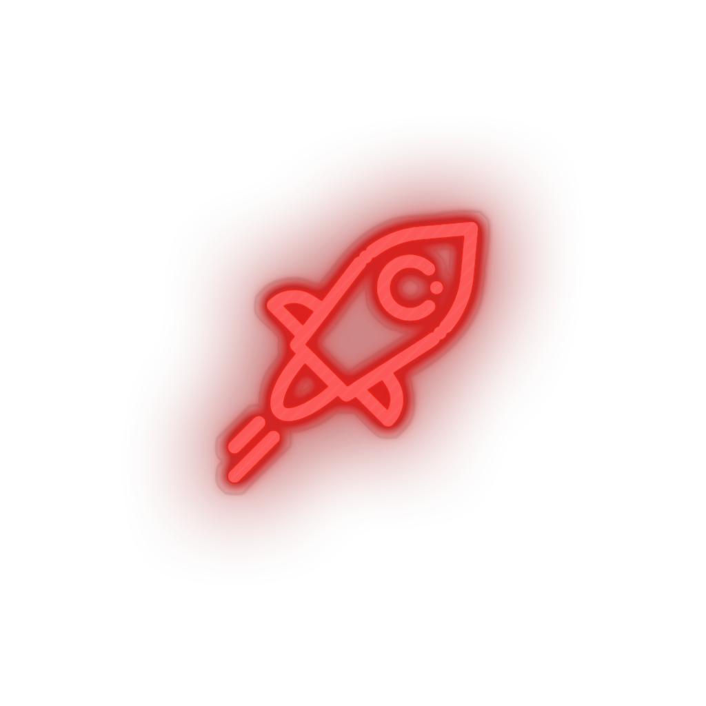 red 296_lumens_coin_crypto_currency_line led neon factory