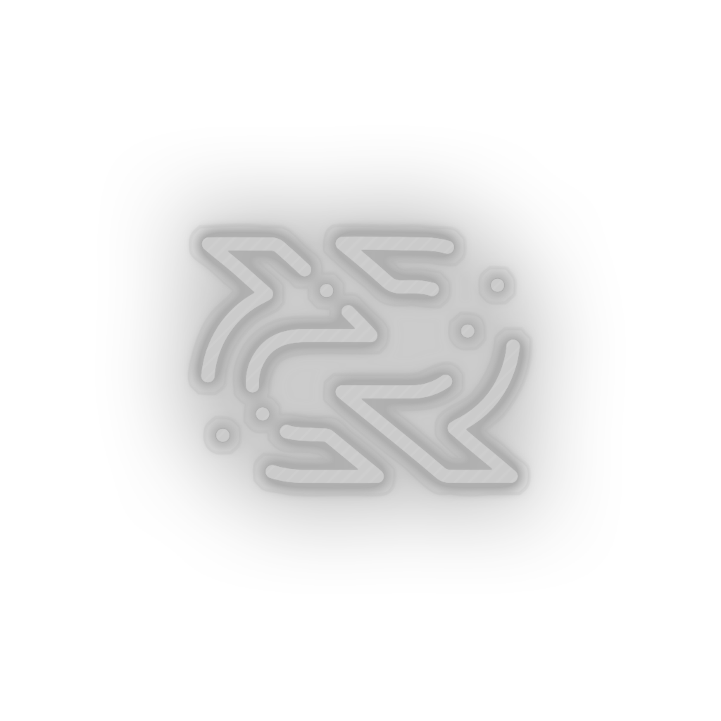 white 300_decreed_blockchain_coin_cryptocurrency_reward led neon factory