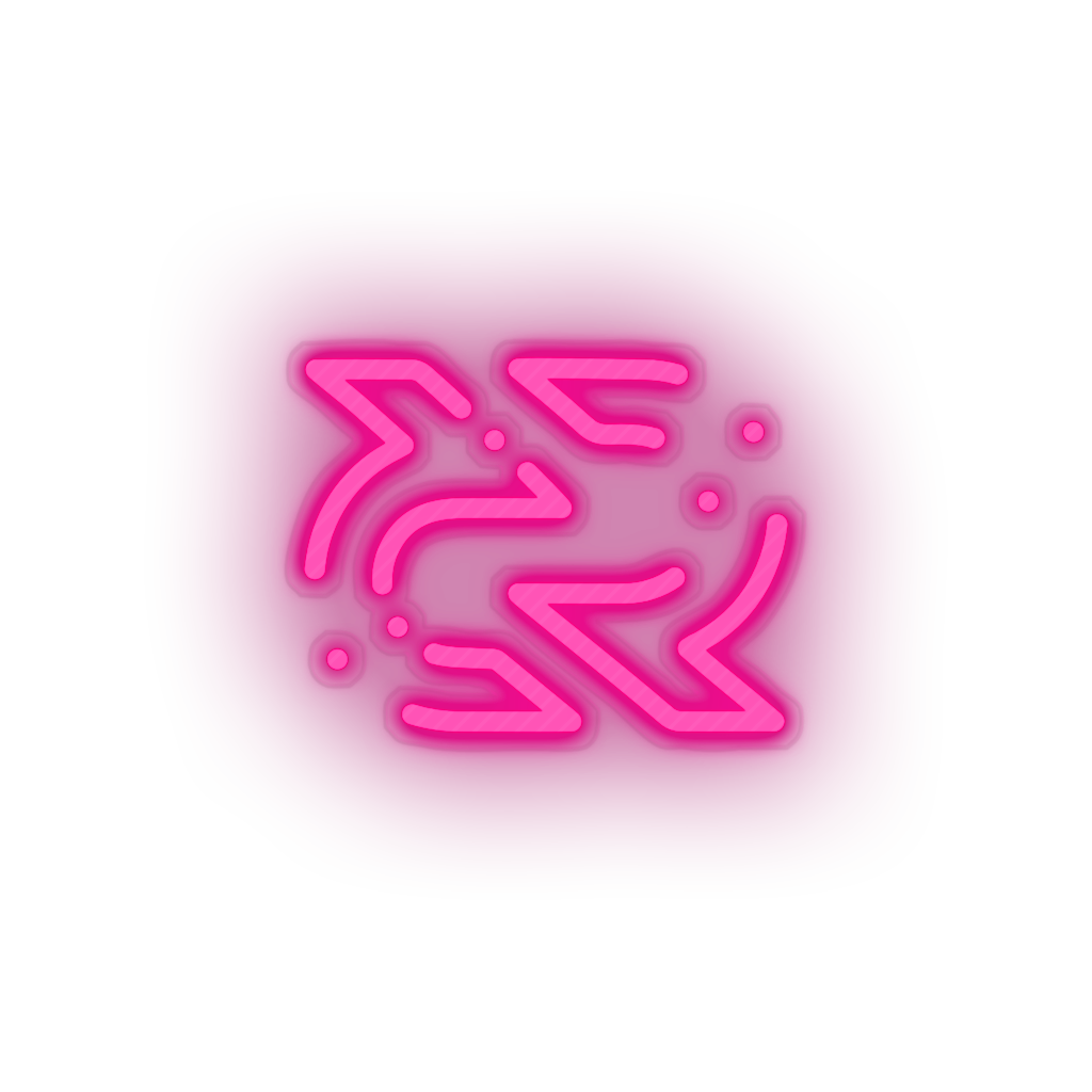 pink 300_decreed_blockchain_coin_cryptocurrency_reward led neon factory