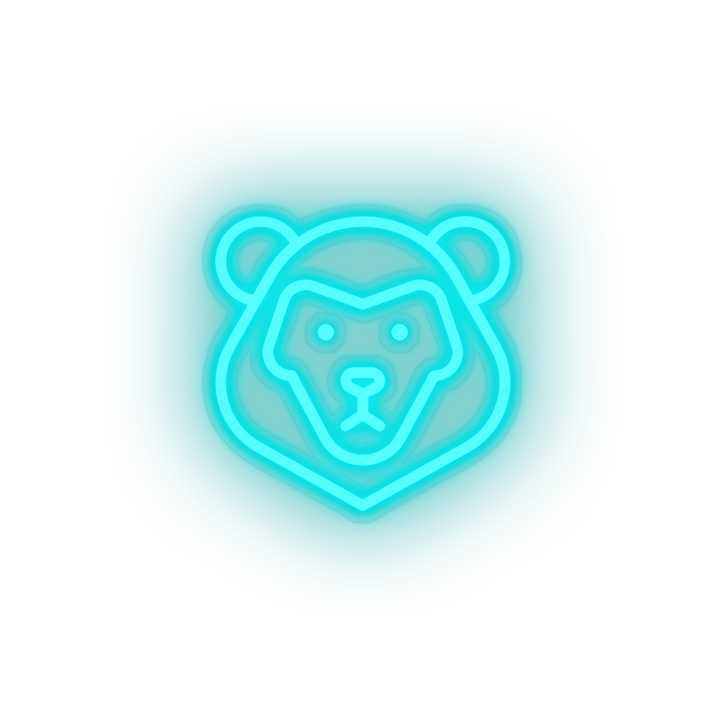 ice_blue lion led animal carnivore cartoon fauna leo lion zoo neon factory