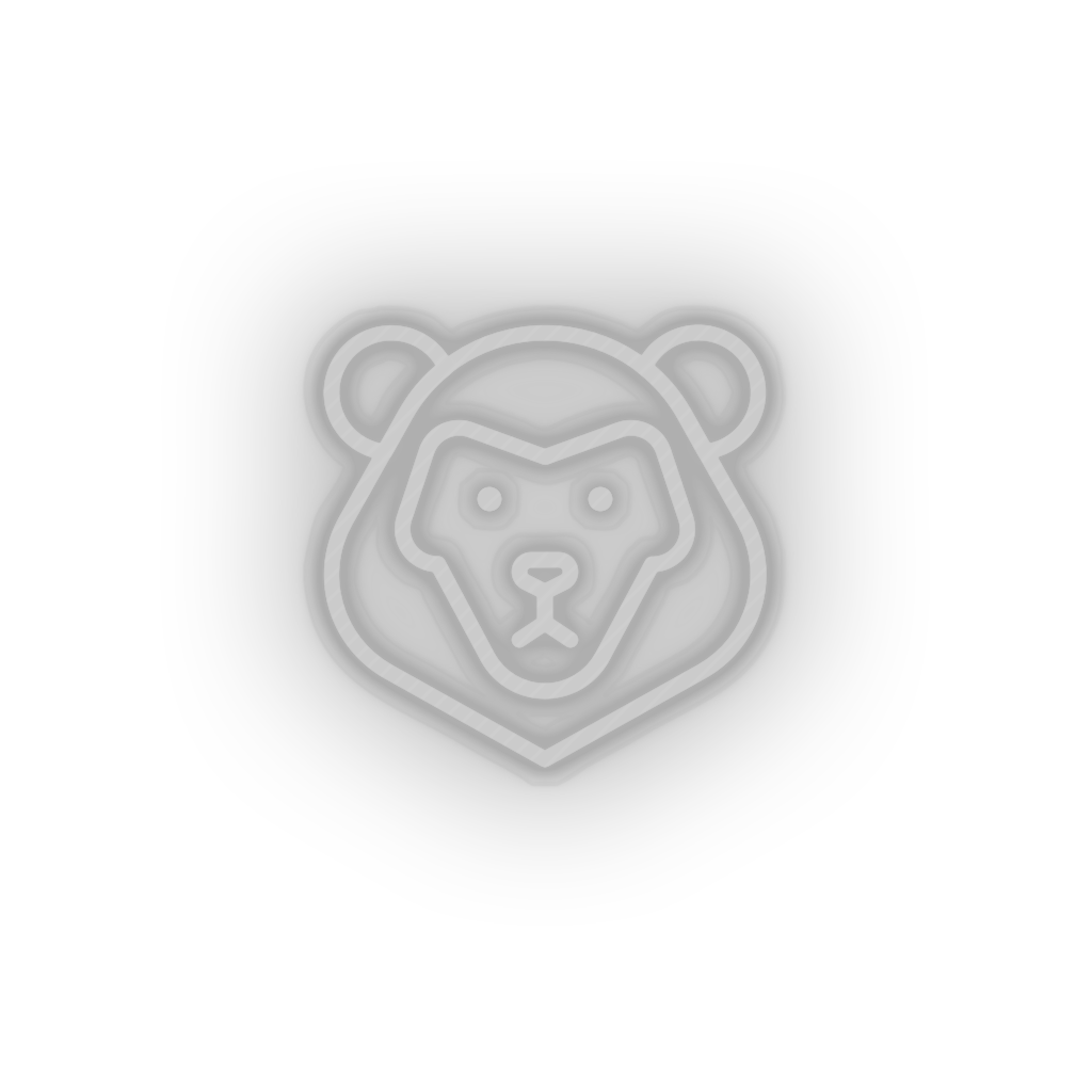 white lion led animal carnivore cartoon fauna leo lion zoo neon factory