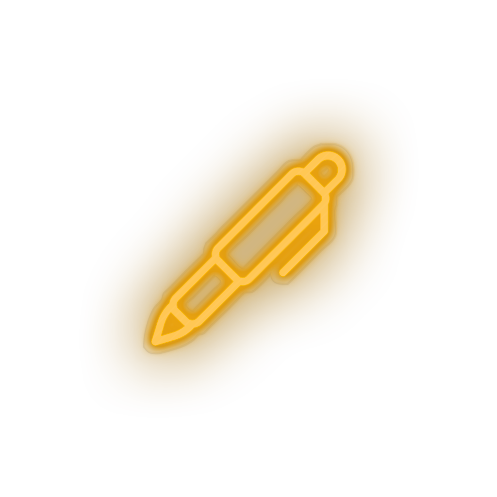 warm_white pen led back to school edit education pen student study write neon factory