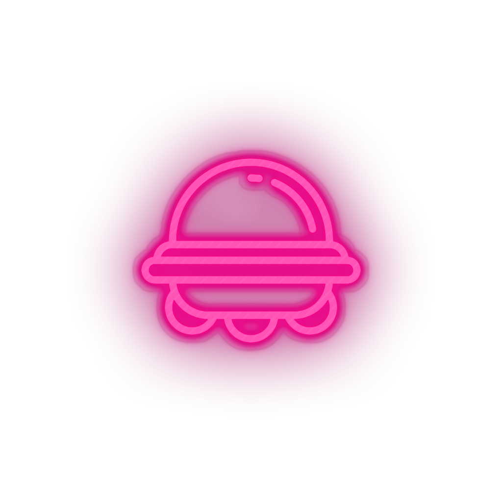pink ufo led adventure alien astronomy outer space space space ship ufo neon factory