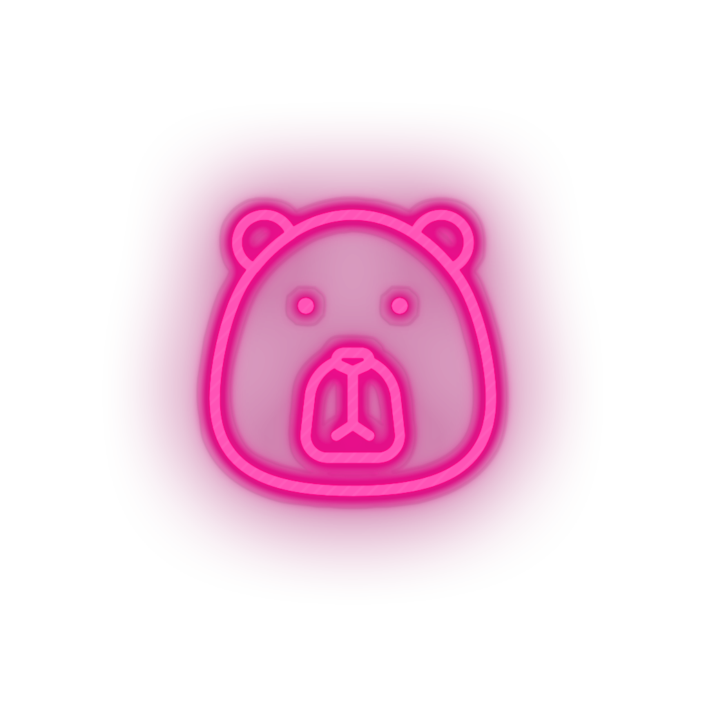 bear Animal bear carnivore cartoon fauna head zoo Neon led factory