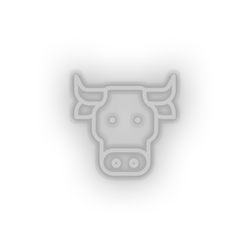 white bufalo led animal buffalo cape cartoon fauna herbivore zoo neon factory