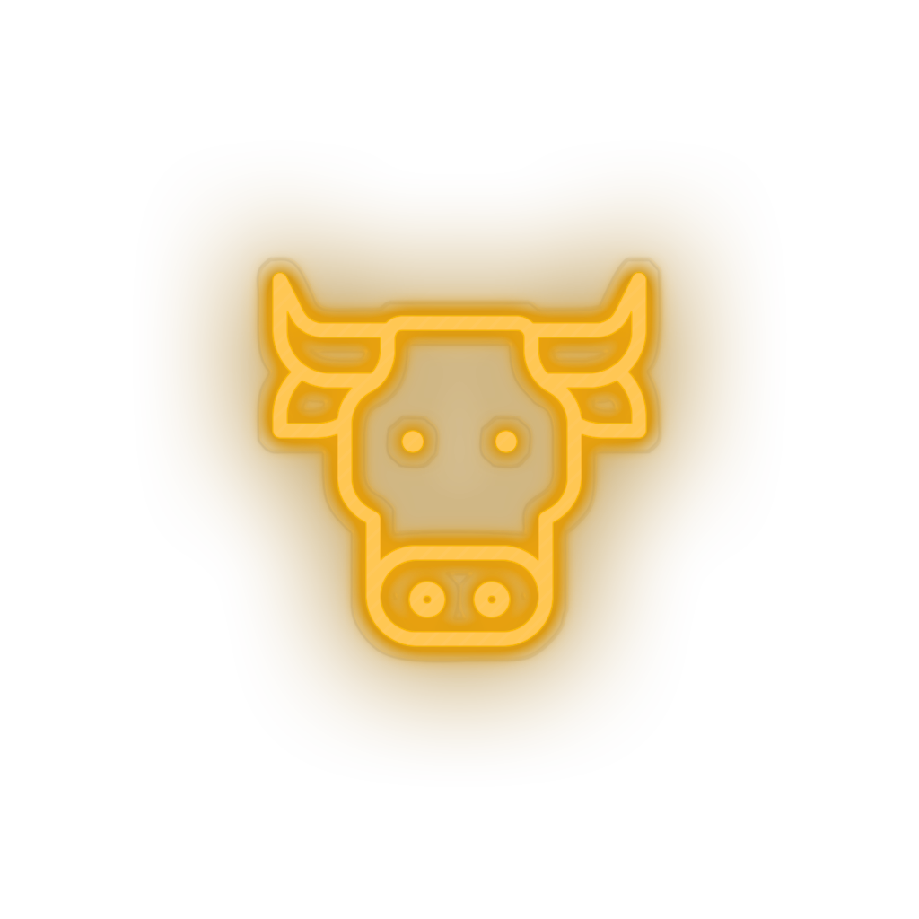 warm_white bufalo led animal buffalo cape cartoon fauna herbivore zoo neon factory