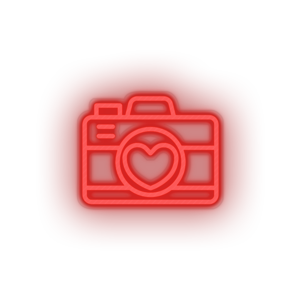 red camera led camera image love picture relationship romance valentine day neon factory