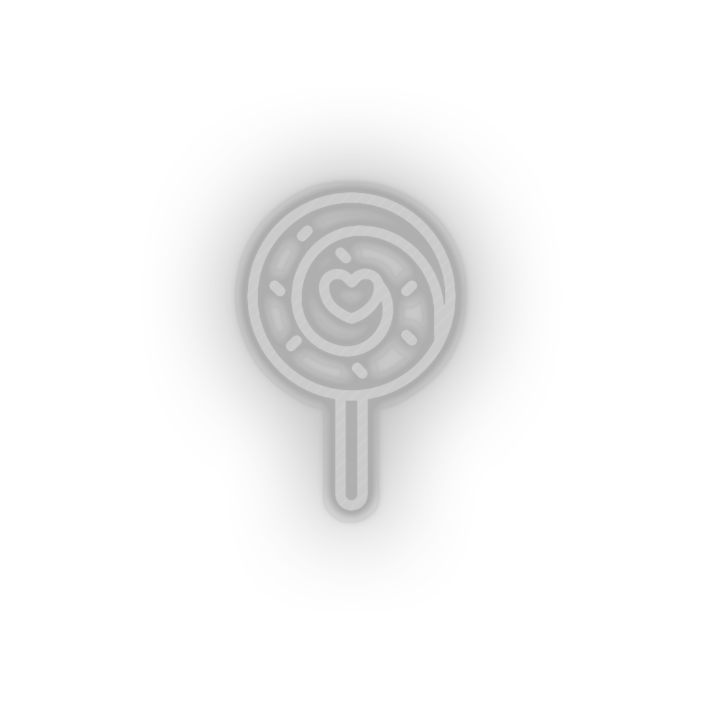 white candy led candy lollipop love relationship romance sweet valentine day neon factory