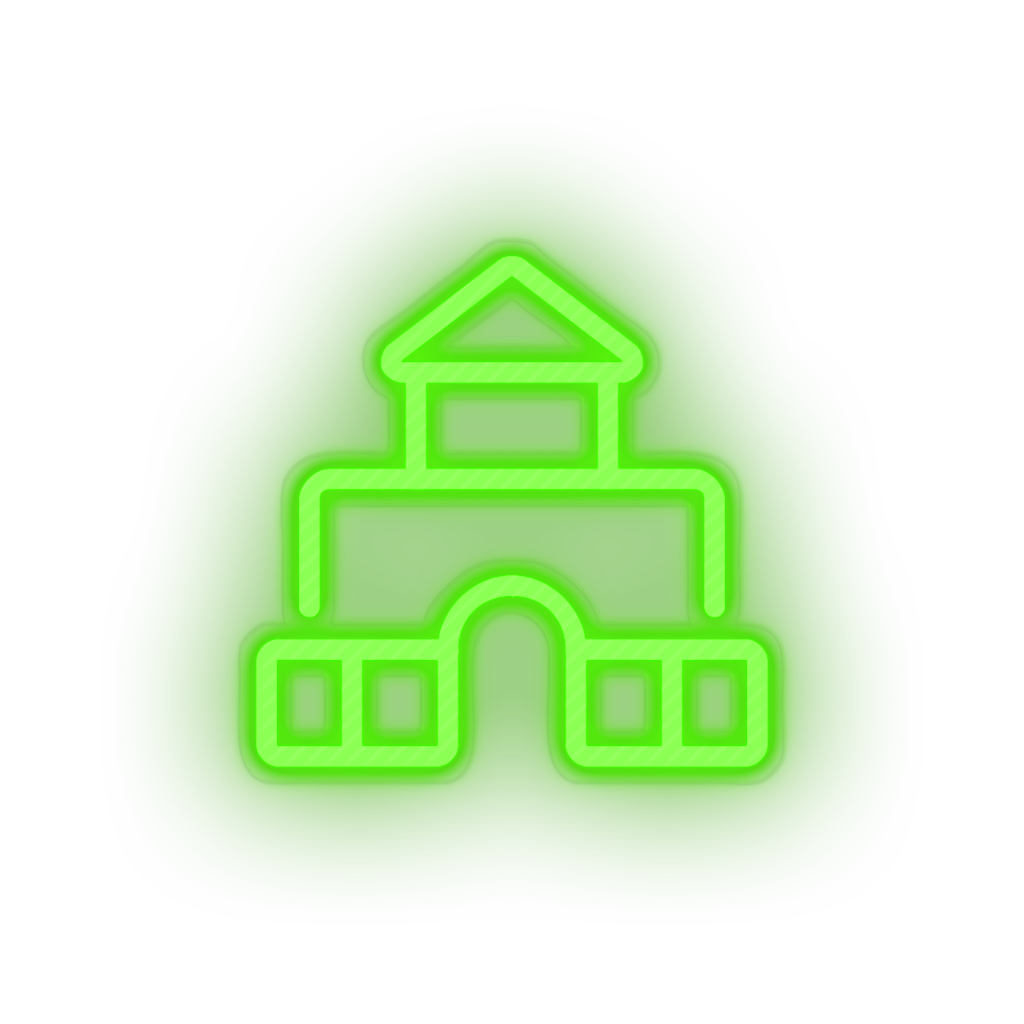 green castle family children house child educative kid baby educational led neon factory