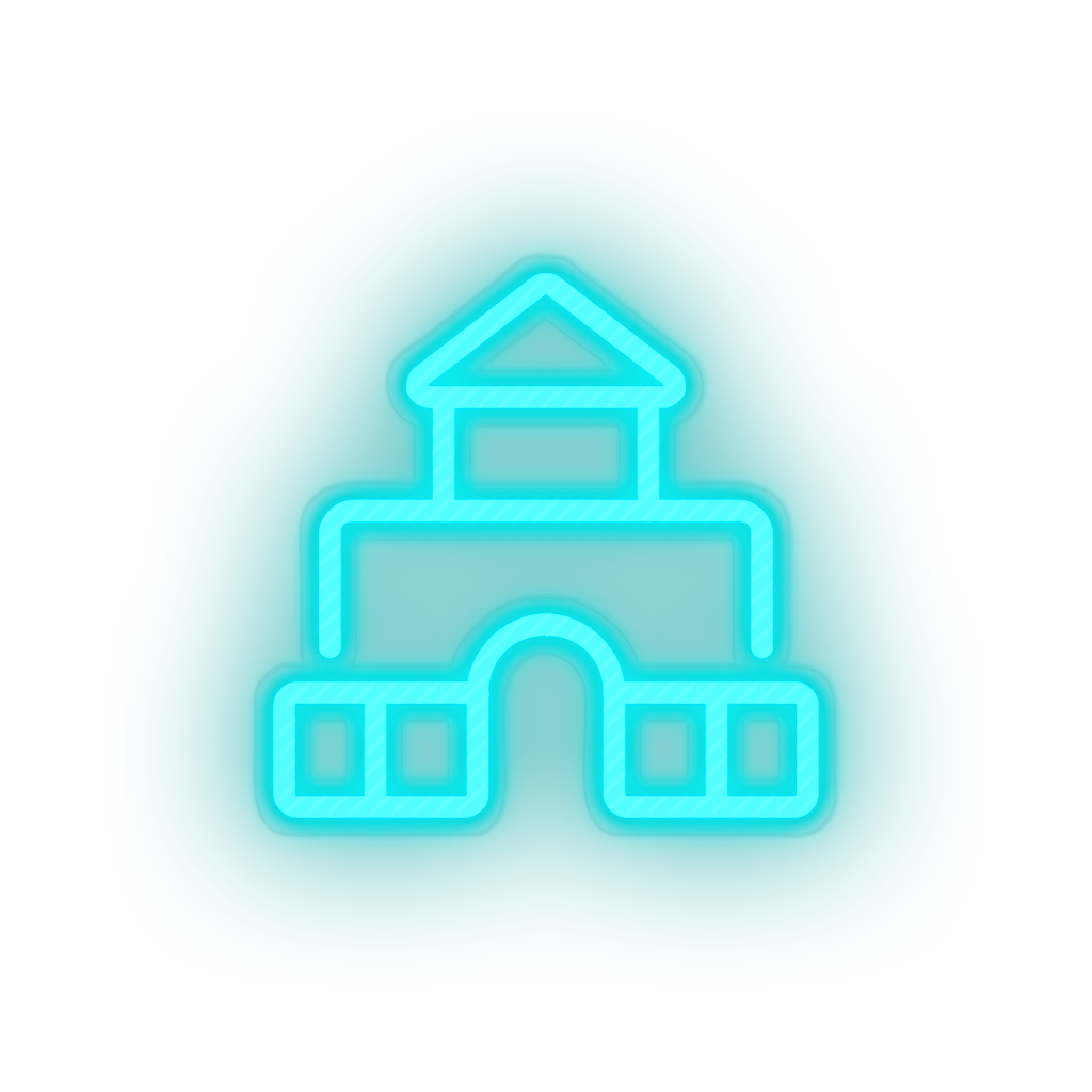 ice_blue castle family children house child educative kid baby educational led neon factory