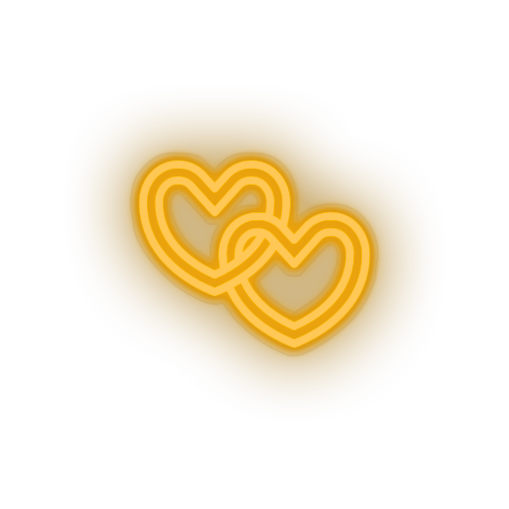 warm_white chain led chain heart key love relationship romance valentine day neon factory