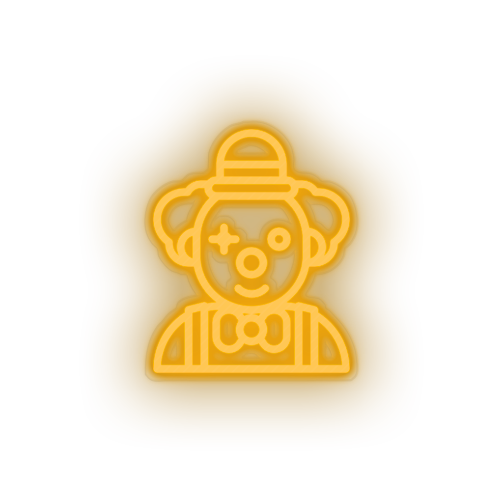 warm_white clown led amusement carnival circus clown funny joker parade neon factory