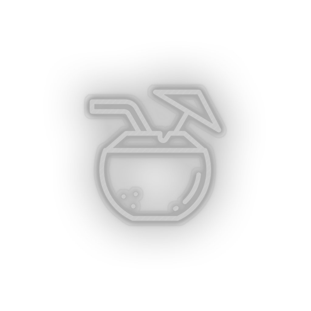 white coconut led coconut holiday summer tourism travel tropical drink vacation neon factory