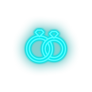 couple rings Couple rings engagement love present relationship romance valentine day Neon led factory