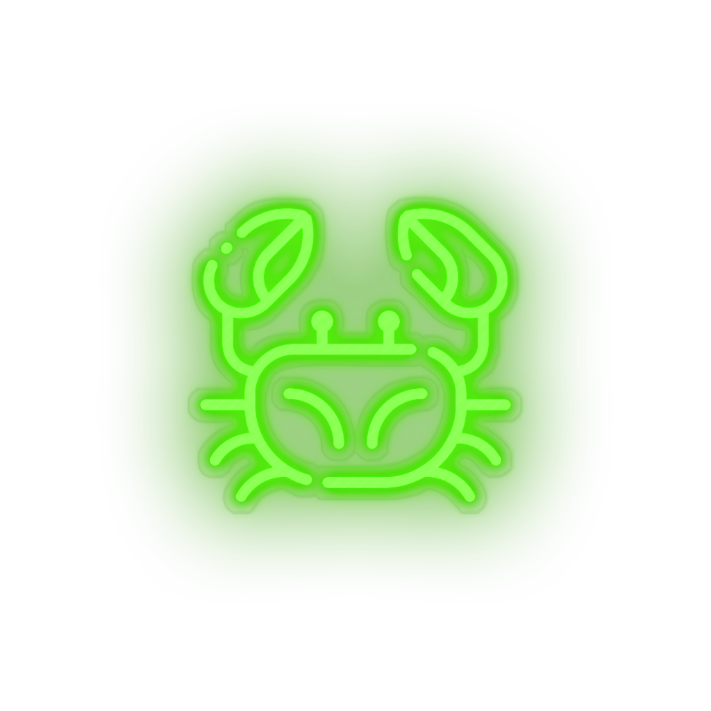 crabs Animal beach crab holiday seafood summer vacation Neon led factory