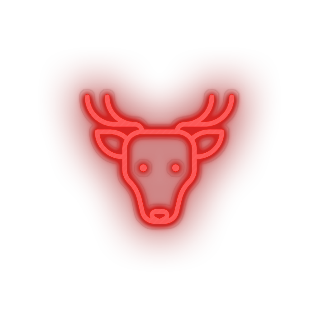 red deer led animal cartoon deer fauna herbivore roe zoo neon factory