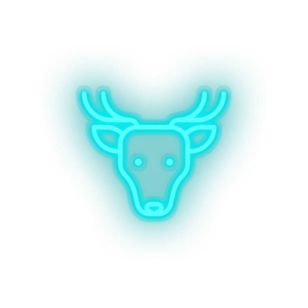 ice_blue deer led animal cartoon deer fauna herbivore roe zoo neon factory