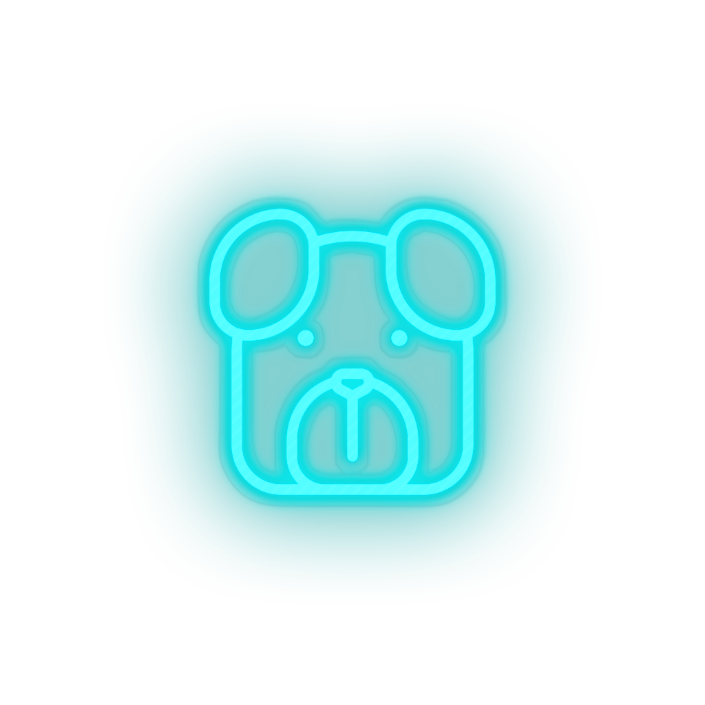 ice_blue dog led animal carnivore cartoon dog house pet pet zoo neon factory